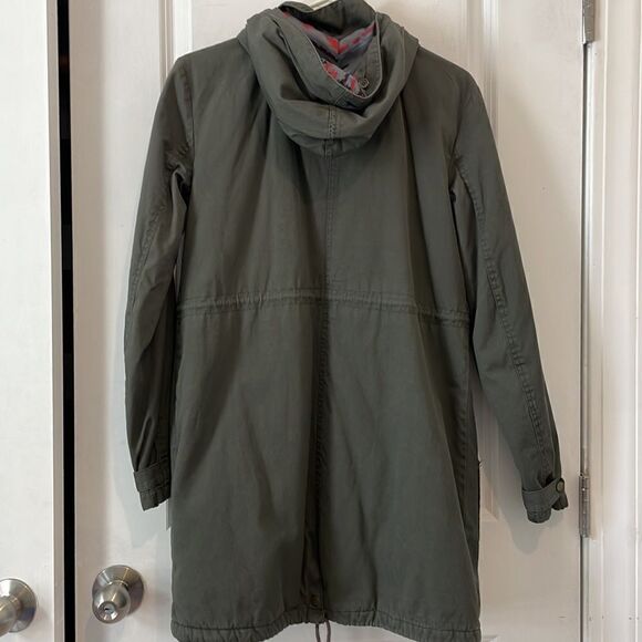 Olive anorak jacket medium 100% cotton hiking cold winter jacket - Picture 3 of 10